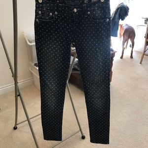 Miss Me polka dot skinny jeans